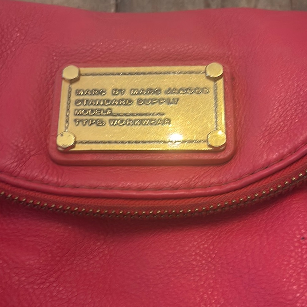 Marc By Marc Jacobs Red Shoulder Bag with Gold Hardware